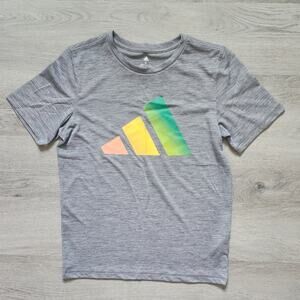 Adidas Aeroready Boy's Short Sleeve Crewneck Logo Casual Tee Shirt Medium 10-12